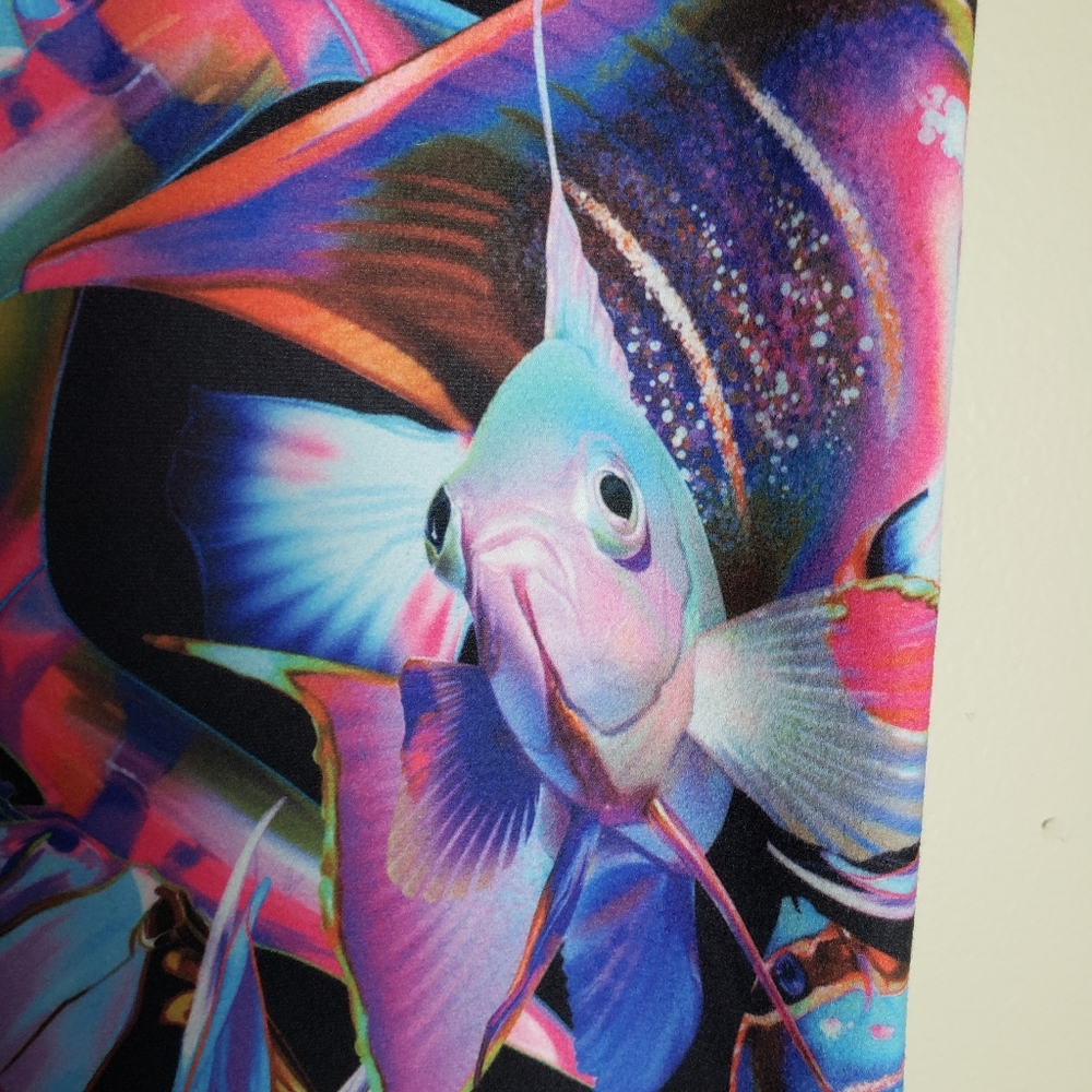 Evolution And Creation Multicolored Fish Leggings - image 3